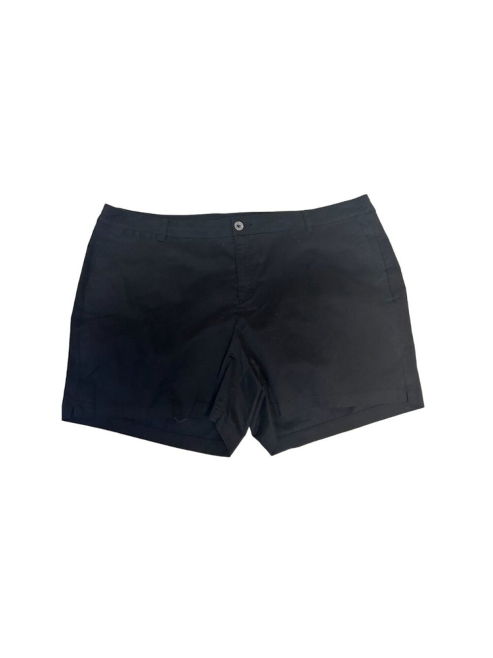 Lane Bryant Women's Plus Size Black Flat Front Shorts size 26 NWT